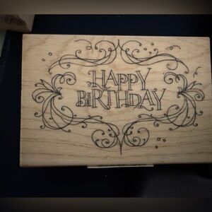Wooden Happy Birthday Card Holder